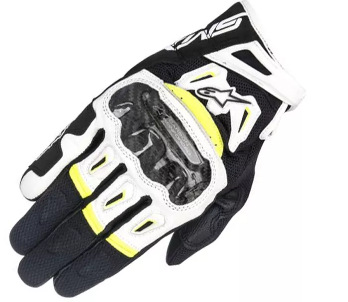 Rukavice na motorku Alpinestars SMX-2 Air carbon black/white/yellow fluo vel. S