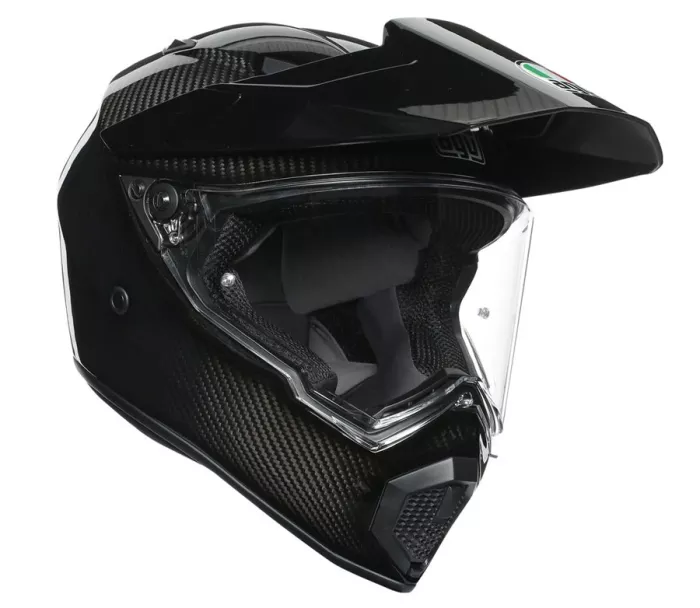 Helma na moto AGV AX9 E2205 SOLID MPLK GLOSSY CARBON