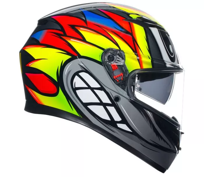 Helma na moto AGV K3 E2206 MPLK BIRDY 2.0 GREY/YELLOW/RED