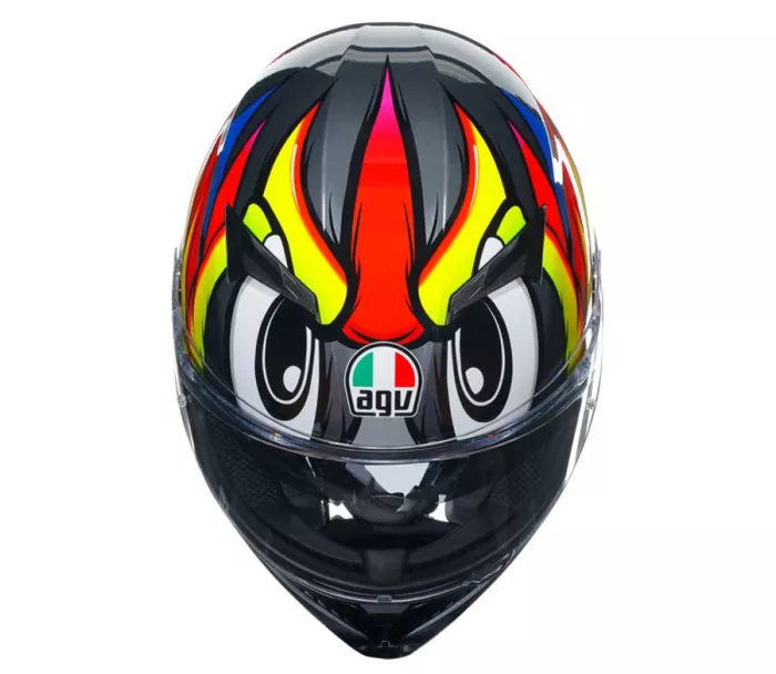 Helma na moto AGV K3 E2206 MPLK BIRDY 2.0 GREY/YELLOW/RED