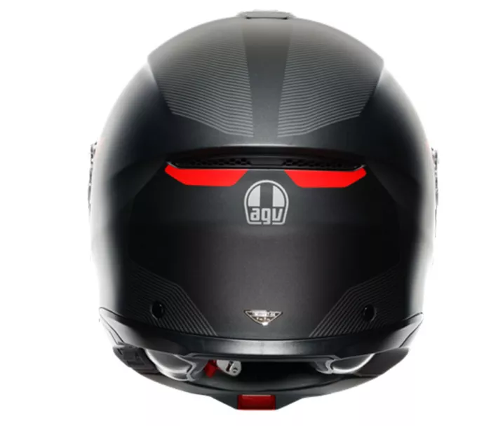 Helma na moto AGV TOURMODULAR MULTI MPLK FREQUENCY MATT GUNMETAL/RED