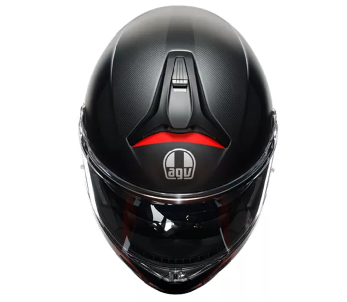 Helma na moto AGV TOURMODULAR MULTI MPLK FREQUENCY MATT GUNMETAL/RED