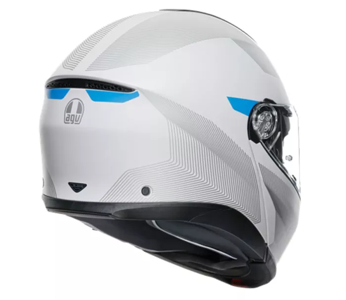 Helma na moto AGV TOURMODULAR MULTI MPLK FREQUENCY LIGHT GREY/BLUE