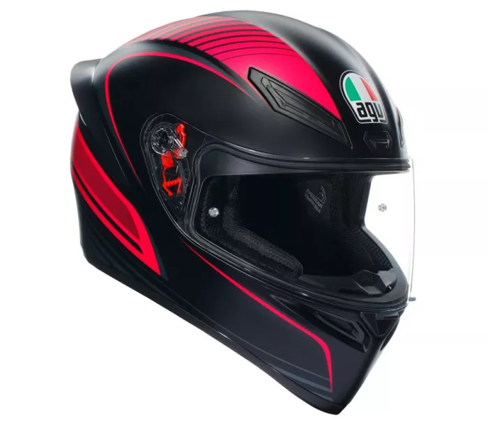 Helma na moto AGV K1 S E2206 WARMUP BLACK/PINK