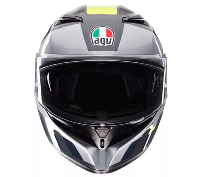 Helma na moto AGV K3 E2206 MPLK SHADE GREY/YELLOW FLUO