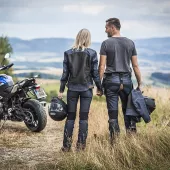 Dámske džínsy na motorku Trilobite Airtech blue / black