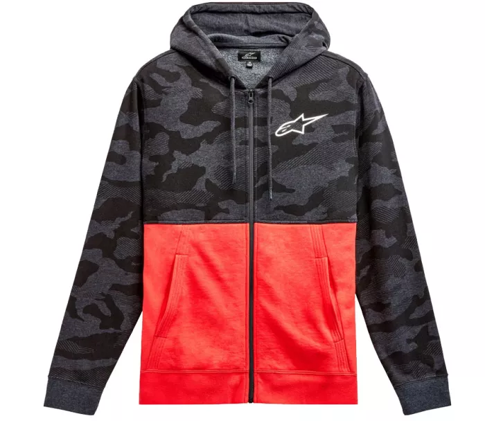 Mikina Alpinestars Camo block charchoal/red