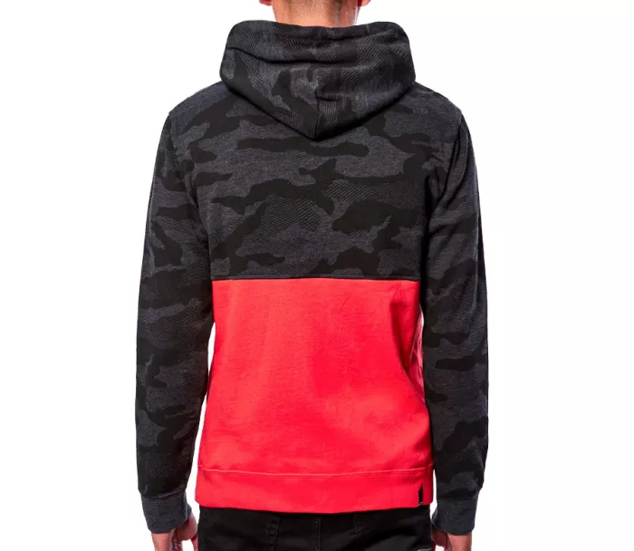 Mikina Alpinestars Camo block charchoal/red