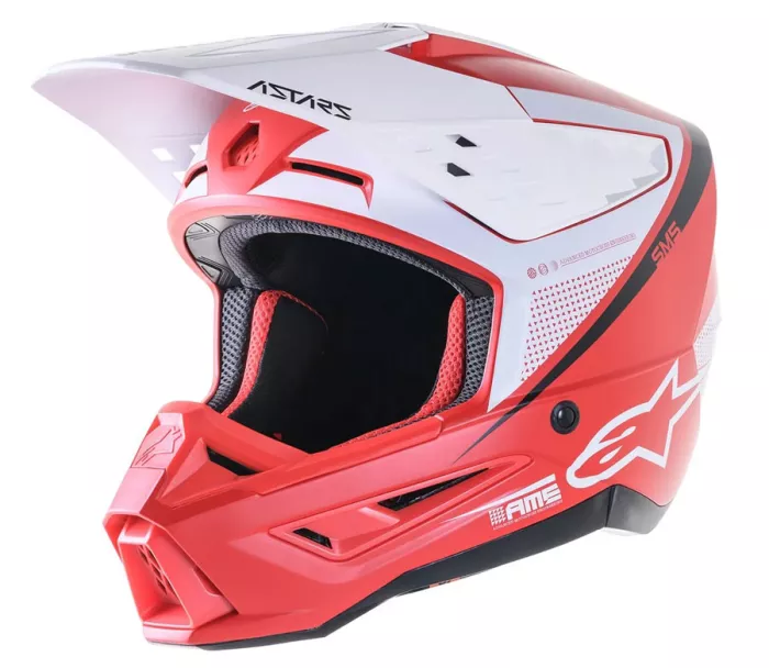 Motokrosová prilba Alpinestars S-M5 Rayon red/white matt