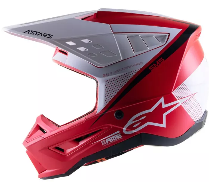 Motokrosová prilba Alpinestars S-M5 Rayon red/white matt