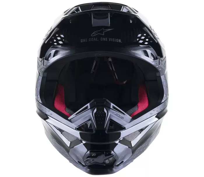 Motokrosová prilba Alpinestars S-M10 Supertech Solid black/glossy carbon