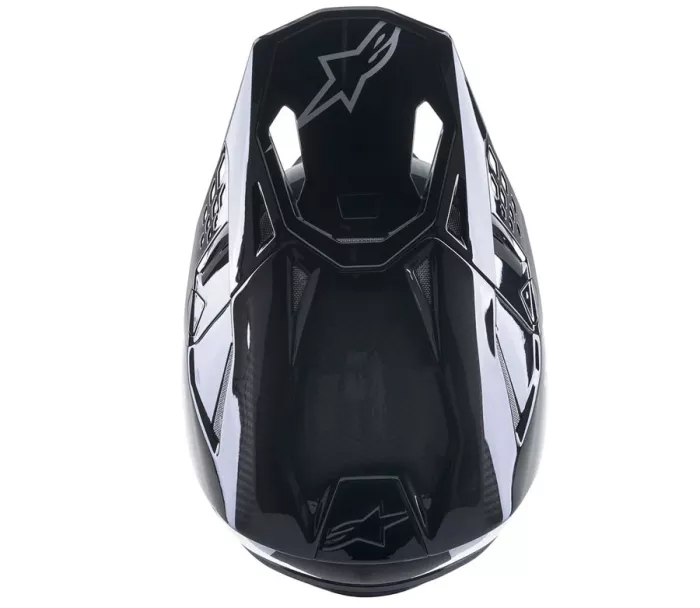 Motokrosová prilba Alpinestars S-M10 Supertech Solid black/glossy carbon