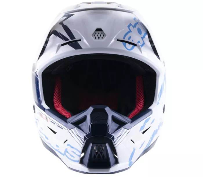 Motokrosová helma Alpinestars S-M5 Action white/blue glossy