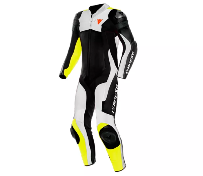 Kombinéza na motocykl Dainese ASSEN 2 BLACK/WHITE/FLUO YELLOW