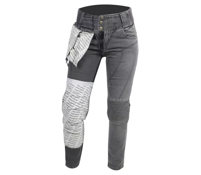 Dámske motocyklové nohavice Trilobite Bella ladies grey jeggins