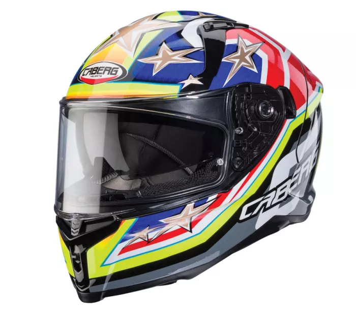 Helma na moto Caberg Avalon X Track black/yellow fluo/red fluo/blue