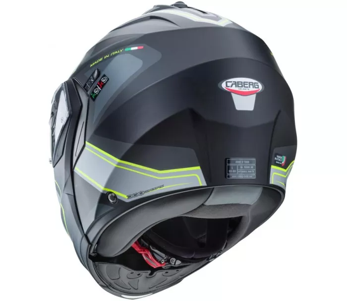 Helma na moto Caberg Duke II Tour matt black/yellow fluo/anthracite/silver