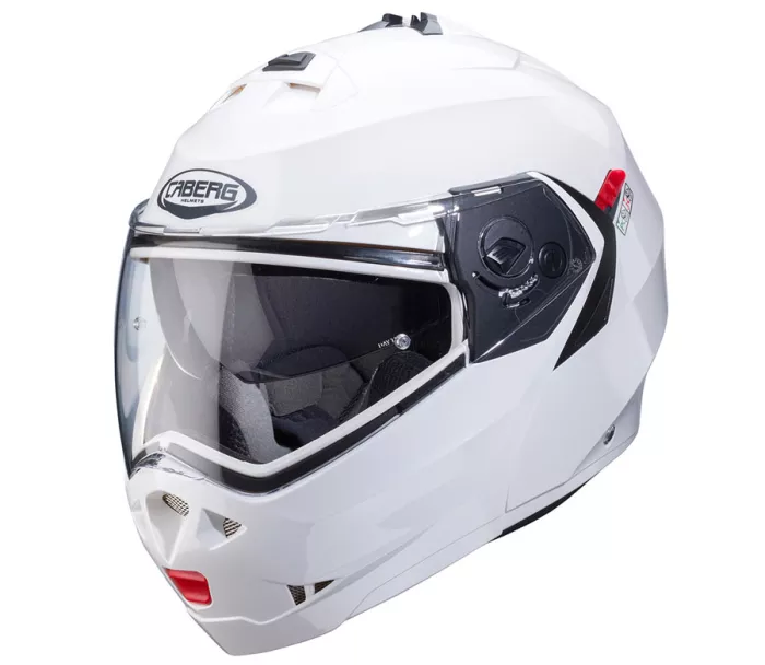 Helma na moto Caberg Duke X white metal