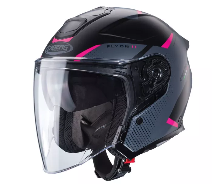 Helma na motorku Caberg Flyon II black/grey/fuchsia