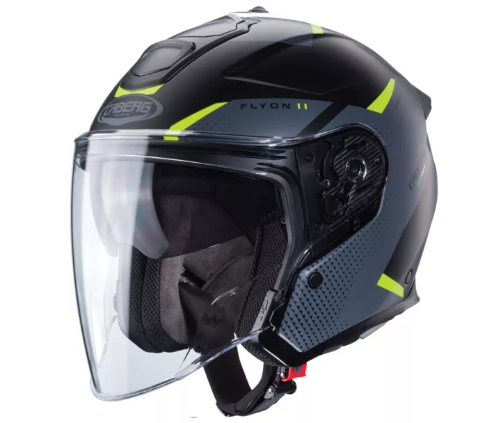 Helma na motorku Caberg Flyon II black/grey/yellow fluo