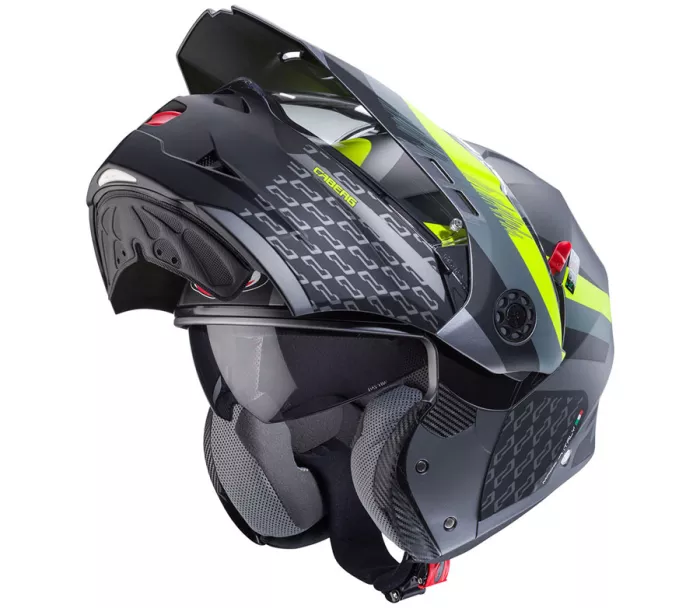 Helma na moto Caberg Tourmax X Sarabe matt gun metal/black/yellow fluo