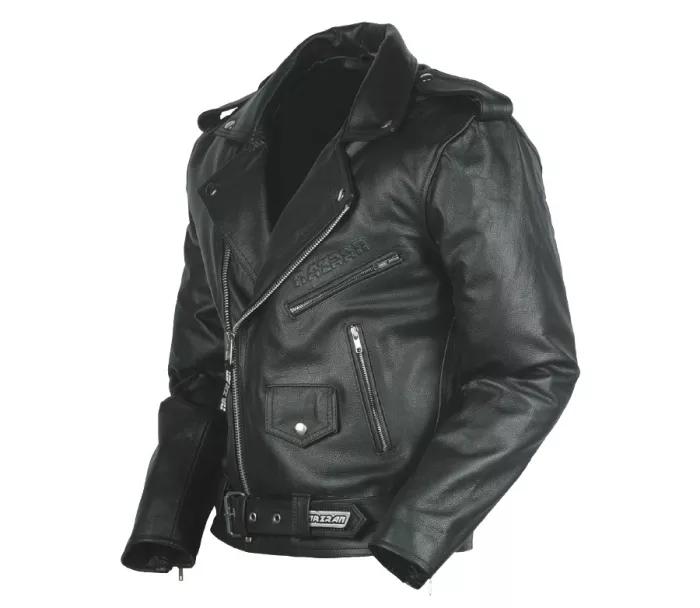 Kožená bunda na motorku Nazran Chopper black vel. 7XL