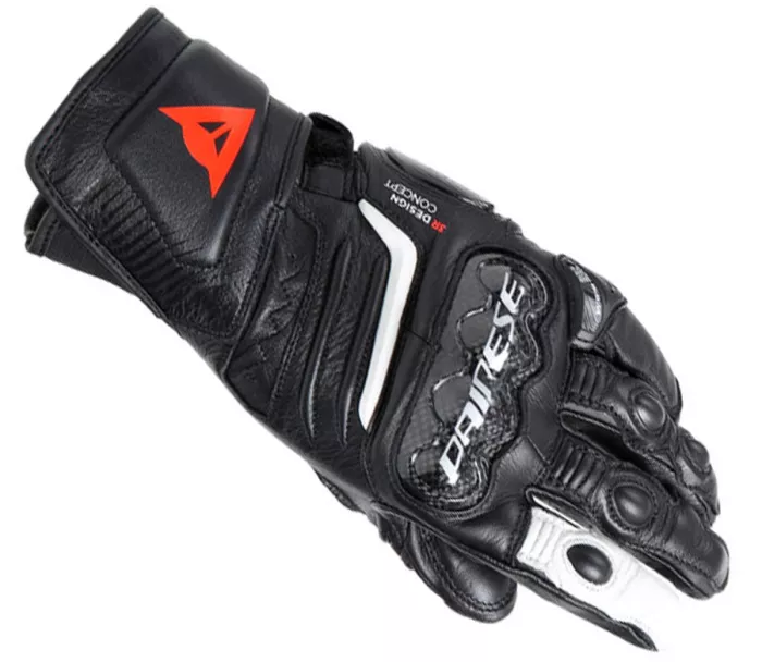 Dámské rukavice Dainese CARBON 4 LONG LADY LEATHER GLOVES BLACK/BLACK/WHITE