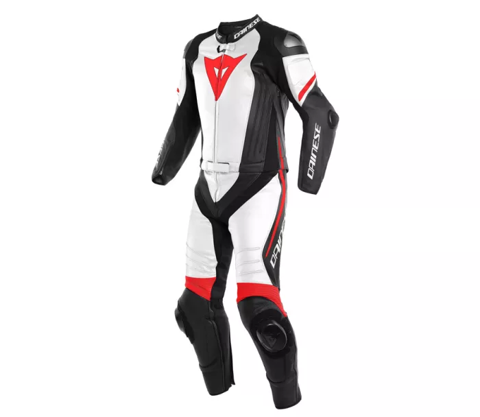 Kombinéza na moto Dainese Laguna Seca 4 black matt / white / fluo red