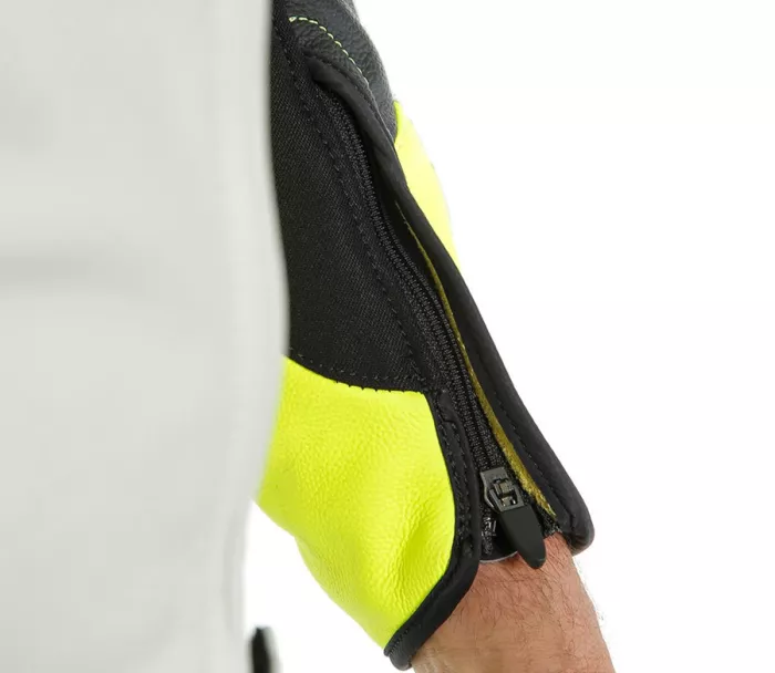 Kombinéza na moto Dainese Mistel white/fluo yellow/black vel. 58