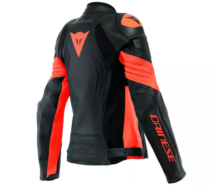 Dámská bunda na moto Dainese RACING 4 BLACK/FLUO-RED