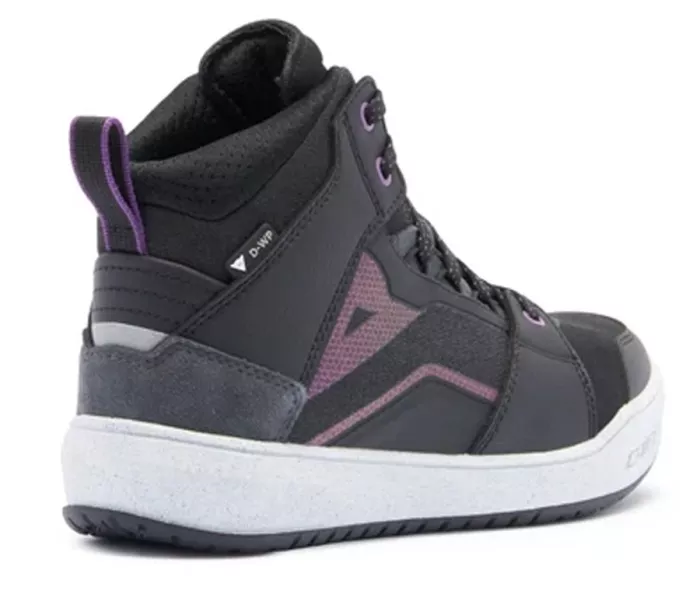 Dámské topánky Dainese SUBURB D-WP BLACK/WHITE/METAL PURPLE