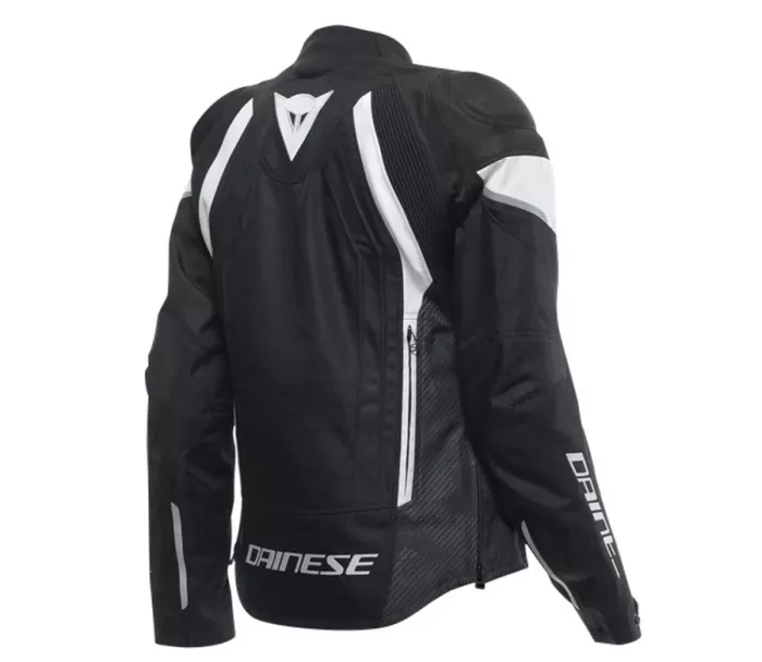 Dámska bunda na moto Dainese AVRO 5 TEX BLACK/WHITE