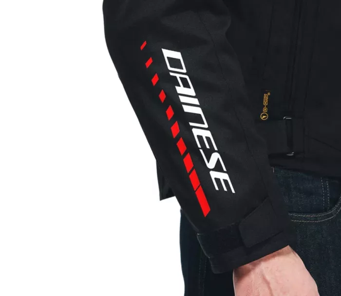 Bunda na moto Dainese VELOCE D-DRY®BLACK/WHITE/LAVA-RED