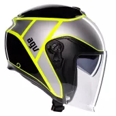 Otvorená prilba AGV IRIDES E2206 DAVAO BLACK/GREY/YELLOW FLUO