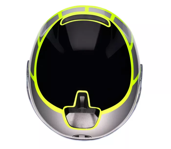 Otvorená prilba AGV IRIDES E2206 DAVAO BLACK/GREY/YELLOW FLUO