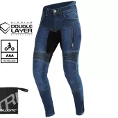 Dámske džínsy na moto Trilobite Parado doublelayer AAA skinny fit blue level 2 (predĺžené)