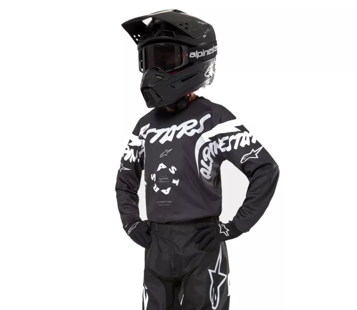 Detský motokrosový dres Alpinestars Racer Hana black/white