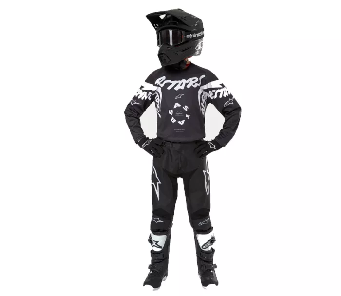 Detský motokrosový dres Alpinestars Racer Hana black/white