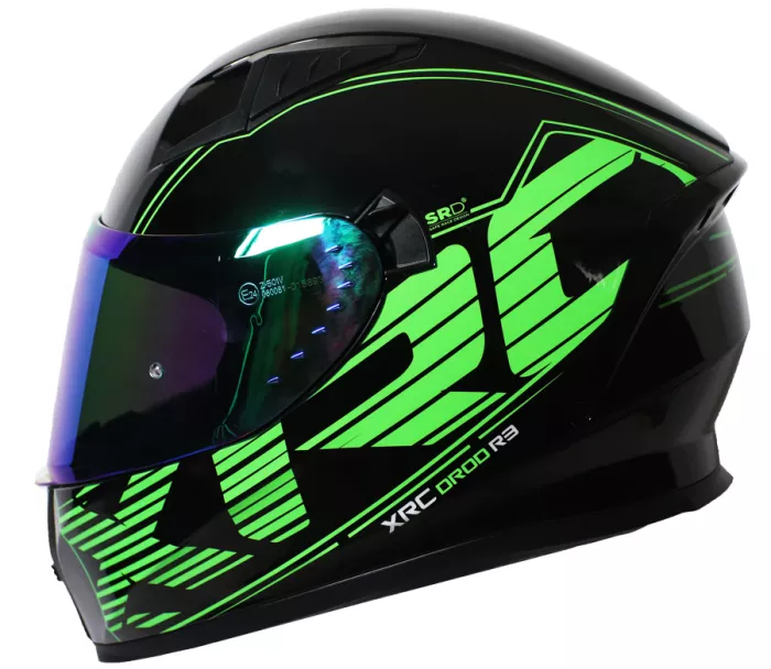 Helma na moto XRC DROD black/green