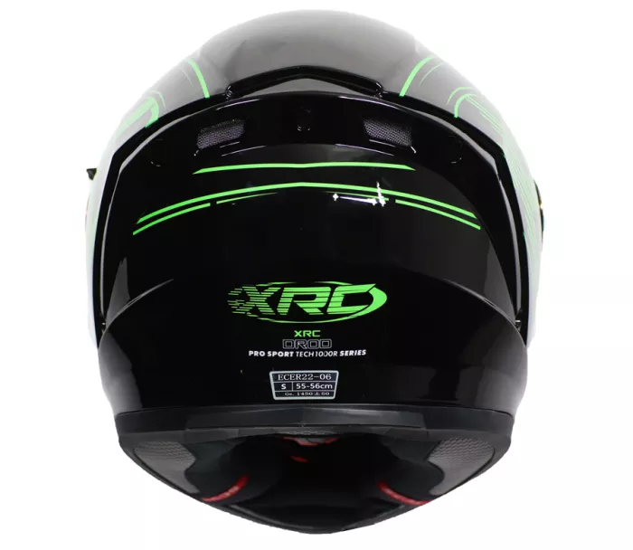 Helma na moto XRC DROD black/green