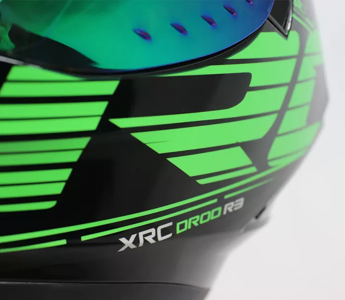 Helma na moto XRC DROD black/green