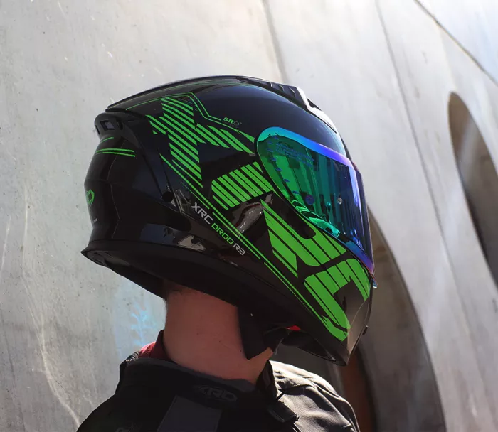 Helma na moto XRC DROD black/green