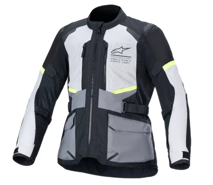 Pánska bunda na moto Alpinestars Andes Air Drystar ice grey/dark grey/black