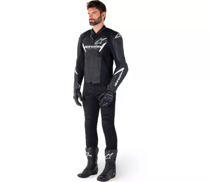 Pánska bunda na moto Alpinestars Faster V3 black/white