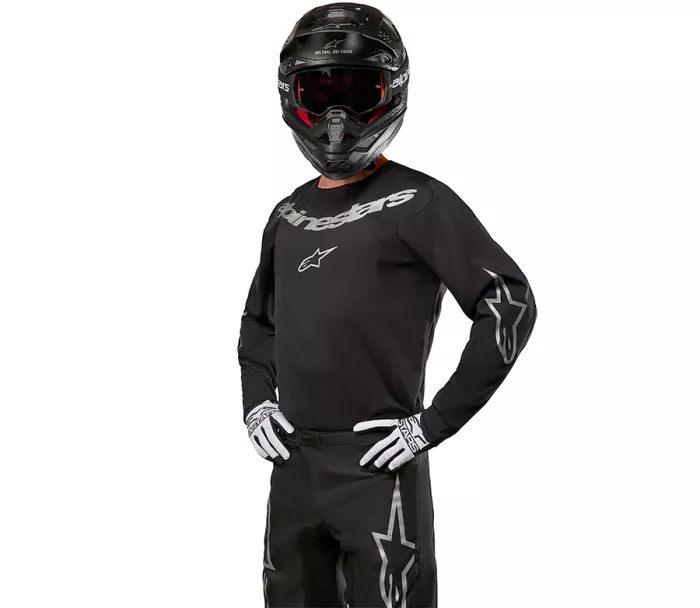 MX dres Alpinestars Fluid graphite black/silver