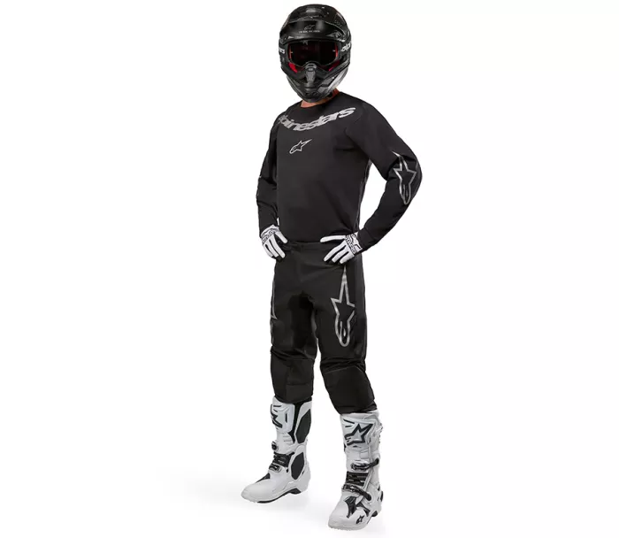 MX dres Alpinestars Fluid graphite black/silver