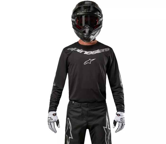 MX dres Alpinestars Fluid graphite black/silver