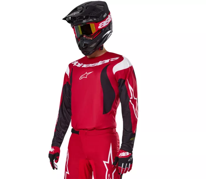 Motokrosový dres Alpinestars Fluid Haul bright red/black