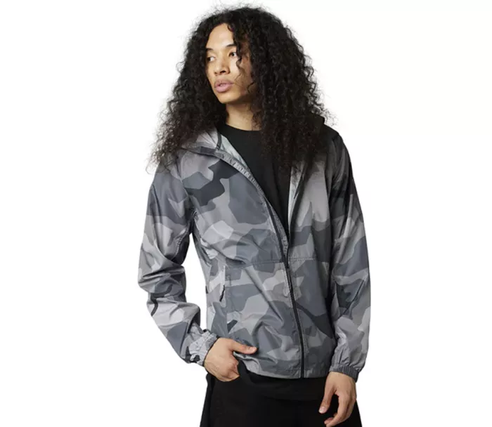 Bunda Fox Geology Camo Windbreaker Black Camor