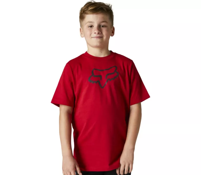 Detské tričko Fox Youth Legacy Ss Tee - Flame Red